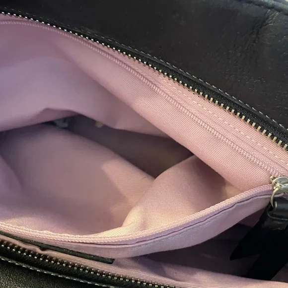 Coach Black Leather Pleated Tote with Adjustable Straps - Picture 4 of 8